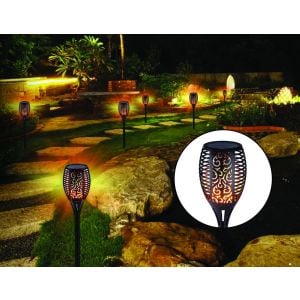 10 Pack Solar Torch Lights 96 Led Flickering Lighting Garden Lamp