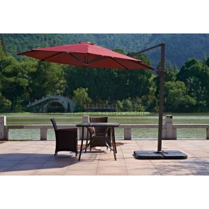 Outdoor Patio 4-piece Offset 3m Umbrella Base Stand Water Sand