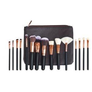 Soft 15pcs Pro Face Powder Makeup Brushes Set Eyeshader Blending