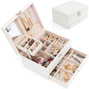 Jewellery Storage Box Girls Rings Necklaces Display  Storage Case