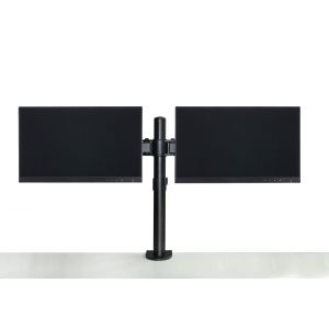 Dual LCD Monitor Desk Mount Stand Adjustable Fits 2 Screens Up To 27