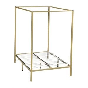 4 Four Poster Double Bed Frame - Gold