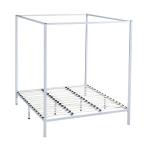 4 Four Poster King Bed Frame - White