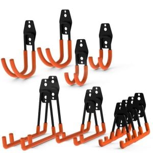 12-pack Wall Mount Garage Hooks Tool Storage Workshop Organiser Heavy Duty Steel
