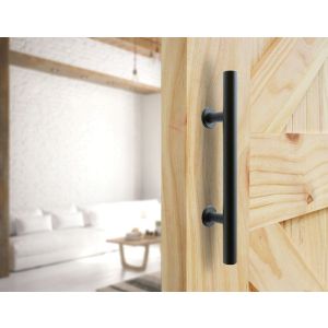 Carbon Steel Door Handle & Flush Pull Wood Door Gate Hardware 12 Inch