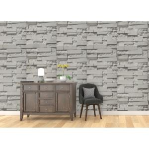 Wallpaper Brick Pattern 3d Textured Non-woven Wall Paper Roll