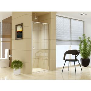 Adjustable Semi Frameless Shower Screen (82~90) X 195cm  Safety Glass