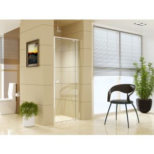 Adjustable Semi Frameless Shower Screen (74~82) X 195cm  Safety Glass