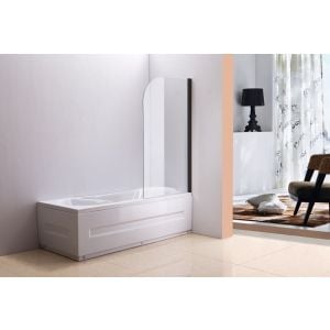 180 degree Pivot Door 6mm Safety Glass Bath Shower Screen 900x1400mm