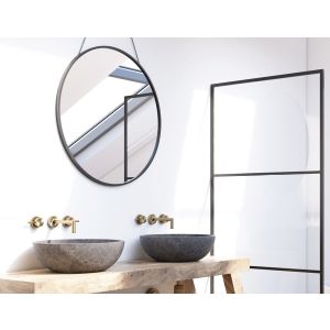 60cm Round Wall Mirror Bathroom Makeup Mirror By Della Francesca