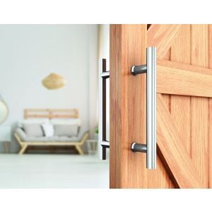 Round 300mm Push Pull Stainless Steel Door Handle Entrance Entry