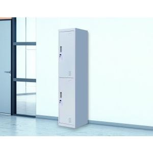 2-door Vertical Locker Storage Standard Grey