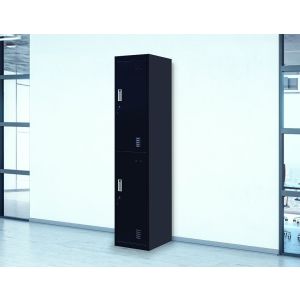 2-door Vertical Locker Storage Standard Black