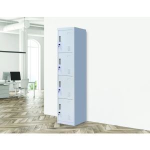 4 Door Locker - Office/gym Standard Grey