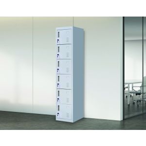 6-door Vertical Locker Grey - Standard