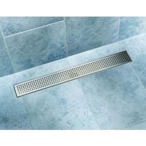 800mm Bathroom Shower Stainless Steel Grate Drain Square Pattern