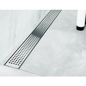 1200mm Bathroom Shower Stainless Steel Grate Drain Square Pattern