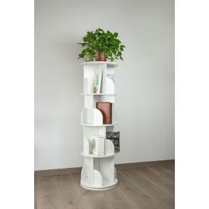 360-degree Rotating 4 Tier Display Shelf Bookcase Organiser