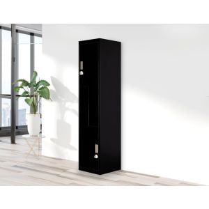 Black Two-door L-shaped Office Gym Shed Storage Lockers