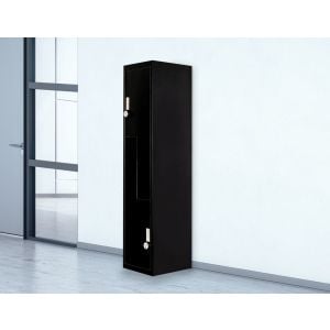 Black Two-door L-shaped Storage Lockers w/4 digit combination Lock
