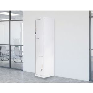 Grey Two-door L-shaped Office Gym Shed Storage Lockers Standard