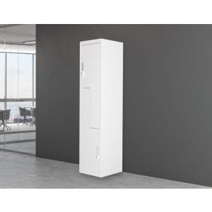 Grey Two-door L-shaped Storage Lockers w/3 digit combination Lock