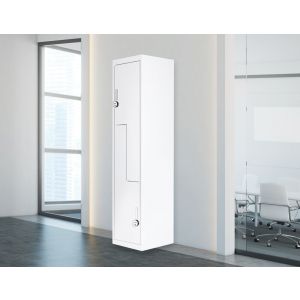 Grey Two-door L-shaped Storage Lockers w/4 digit combination Lock