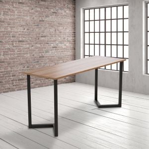 V Shaped Table Bench Desk Legs Retro Industrial Design Fully Welded - Black