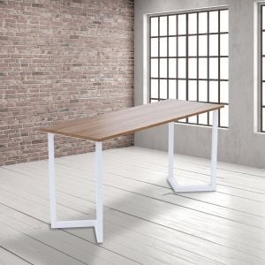 V Shaped Table Bench Desk Legs Retro Industrial Design Fully Welded - White