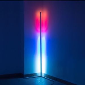 Modern - Colour Rgb - Minimalist Led Corner Floor Lamp - White - Mood Lighting