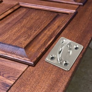 4x M6 304 Stainless Steel Oblong Pad Eye Plate Hardware Staple Hook