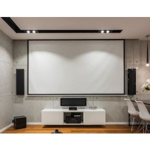 100 Inch 16:9 Manual Pull Down Outdoor Projector Screen Theater Movie