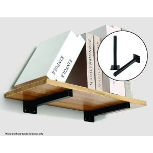20cm Floating Shelf Brackets Metal Shelving Supports 4-pack