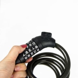 Security 4 Digit Combination Bike Cable Lock With Mounting Bracket
