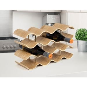 Wooden Wave Wine Rack/creative Home Holder Shelf Cabinet Rack