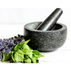 Large Pestle And Mortar Set Durable Granite Stone Spice & Herb Crusher