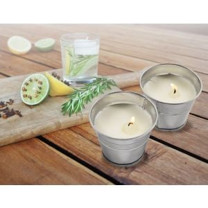 8x Mosquito Insect Bug Repellent Small Bucket Citronella Candles