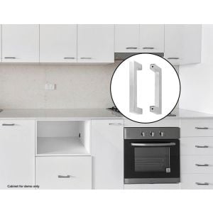 Brushed Nickel Stainless Steel Kitchen Cabinet Square Handles 15-pack