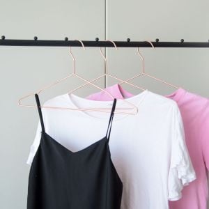 16.5 Rose Gold Shiny Metal Wire Coat Clothes Hangers (60pc Per Set)