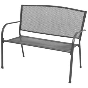 Garden Bench 108 Cm Steel And Mesh Anthracite