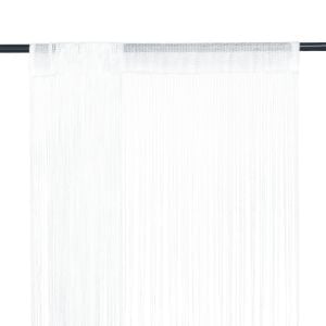 String Curtains 2 Pcs 140x250 Cm White
