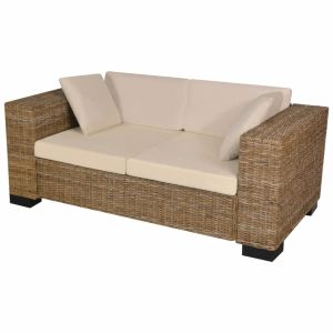 Seven Piece 2-seater Sofa Set Real Rattan