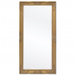 Wall Mirror Baroque Style 120x60cm Gold