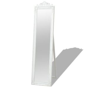Free-standing Mirror Baroque Style 160x40 Cm White