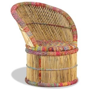 Bamboo Chair With Chindi Details