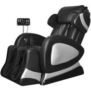 Massage Chair With Super Screen Black Faux Leather