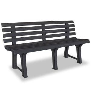Garden Bench 145,5 Cm Plastic Anthracite