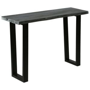 Console Table Solid Mindi Wood 110x35x75 Cm Grey