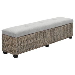 Bench Seagrass 140x29x36cm Ottoman Grey