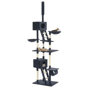 Cat Tree With Sisal Scratching Posts 230-260 Cm Dark Blue